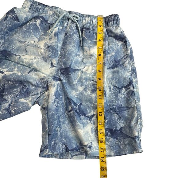 ROKKA ROLLA Quick Dry Mesh Lined Blue Shark Swim Trunks Size Small - Picture 10 of 14